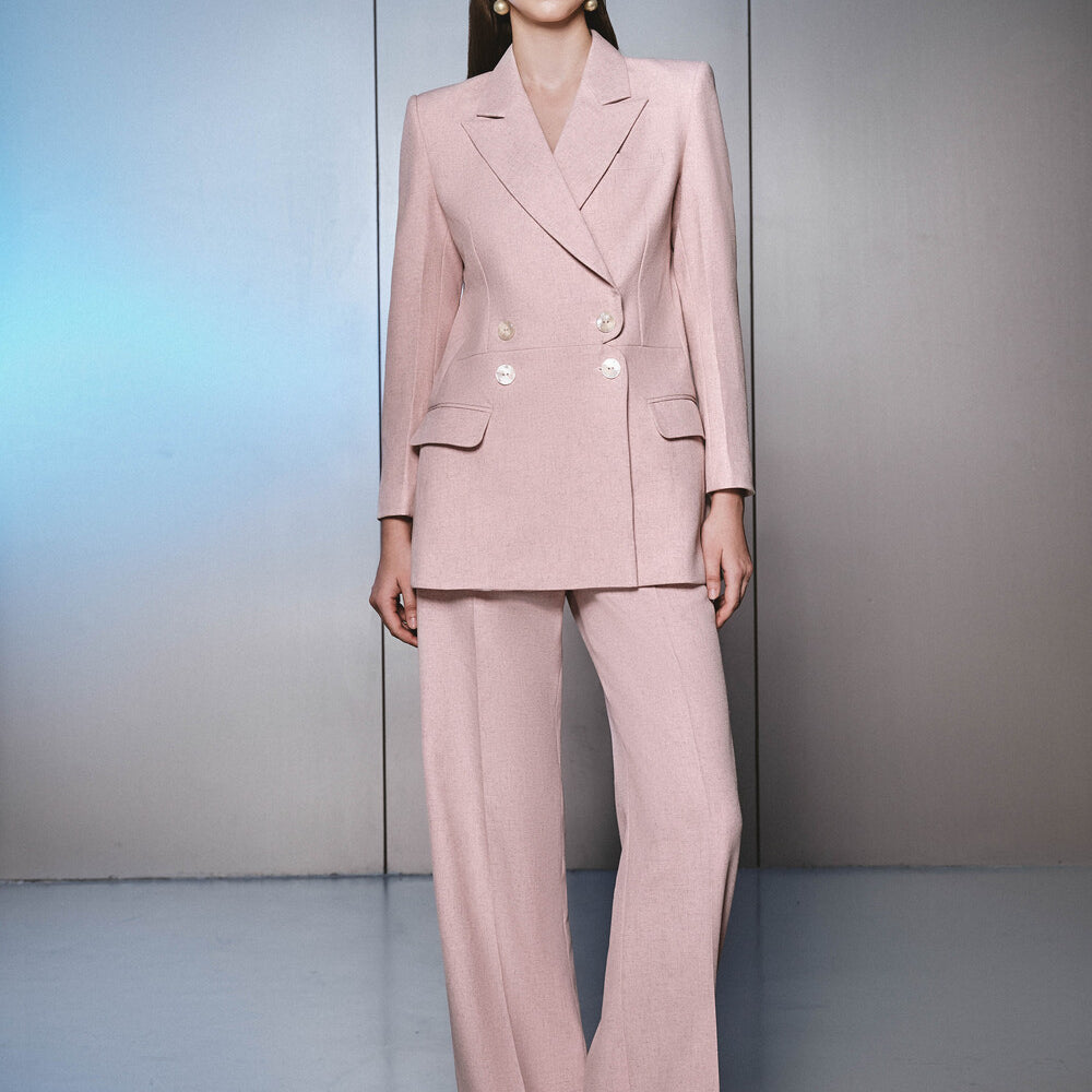 Alwen Straight Wide Leg Cotton Floor Length Pants