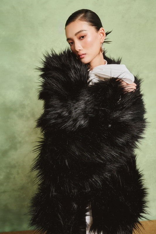 Amburg Straight Faux Fur Coat