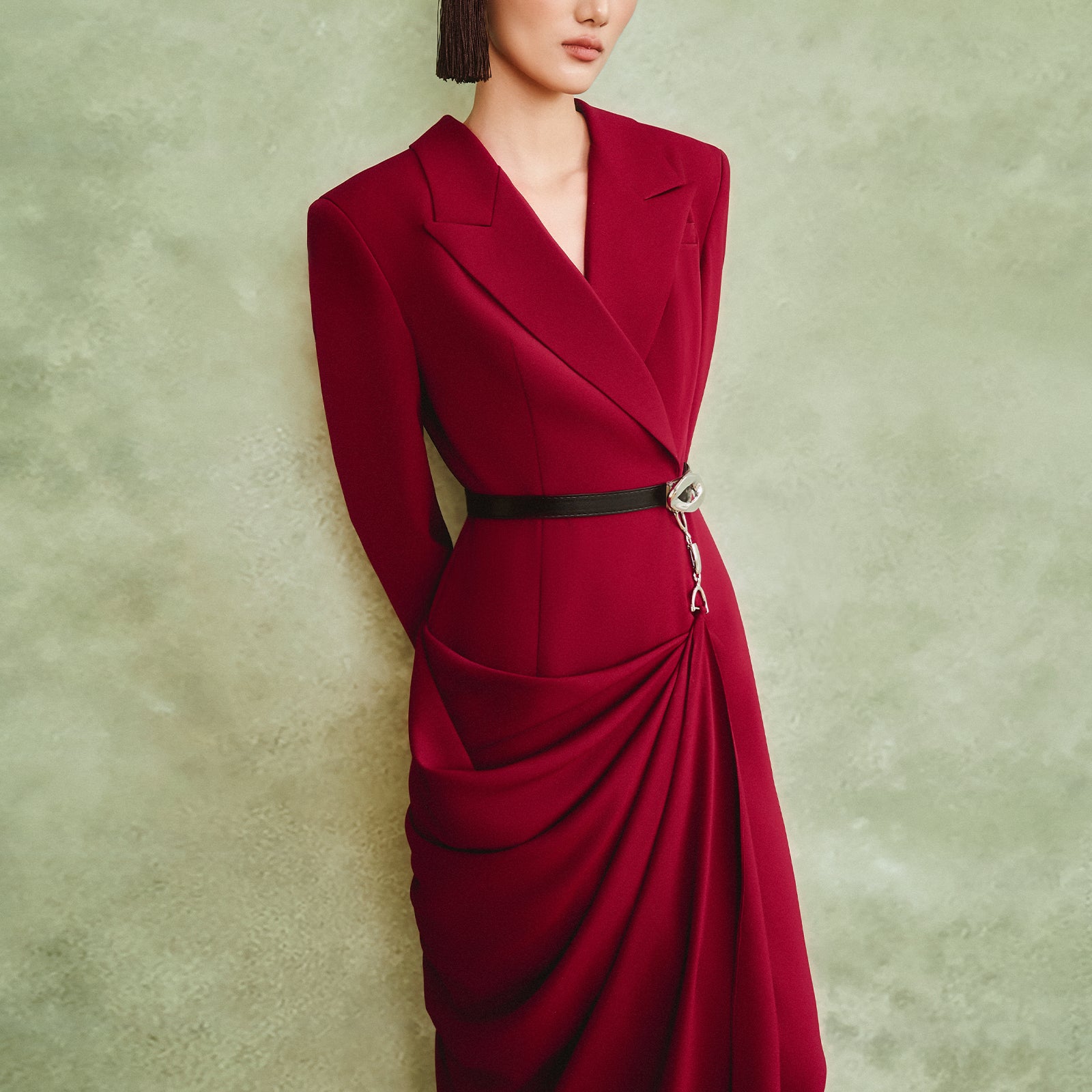 Ancona Sheath Draped Maxi Dress