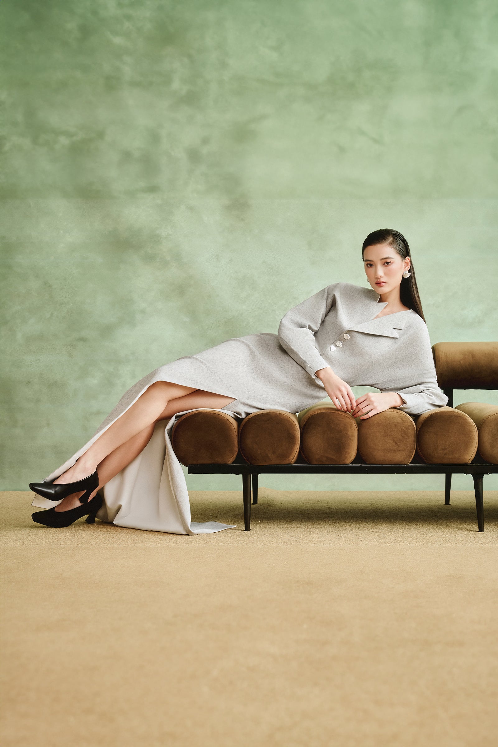 Roma Bishop Sleeve Cotton Maxi Dress