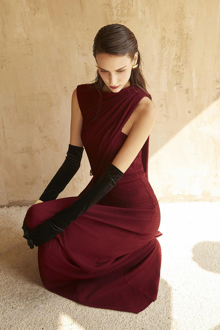 Walton High Neck Button Maxi Dress - MEAN BLVD