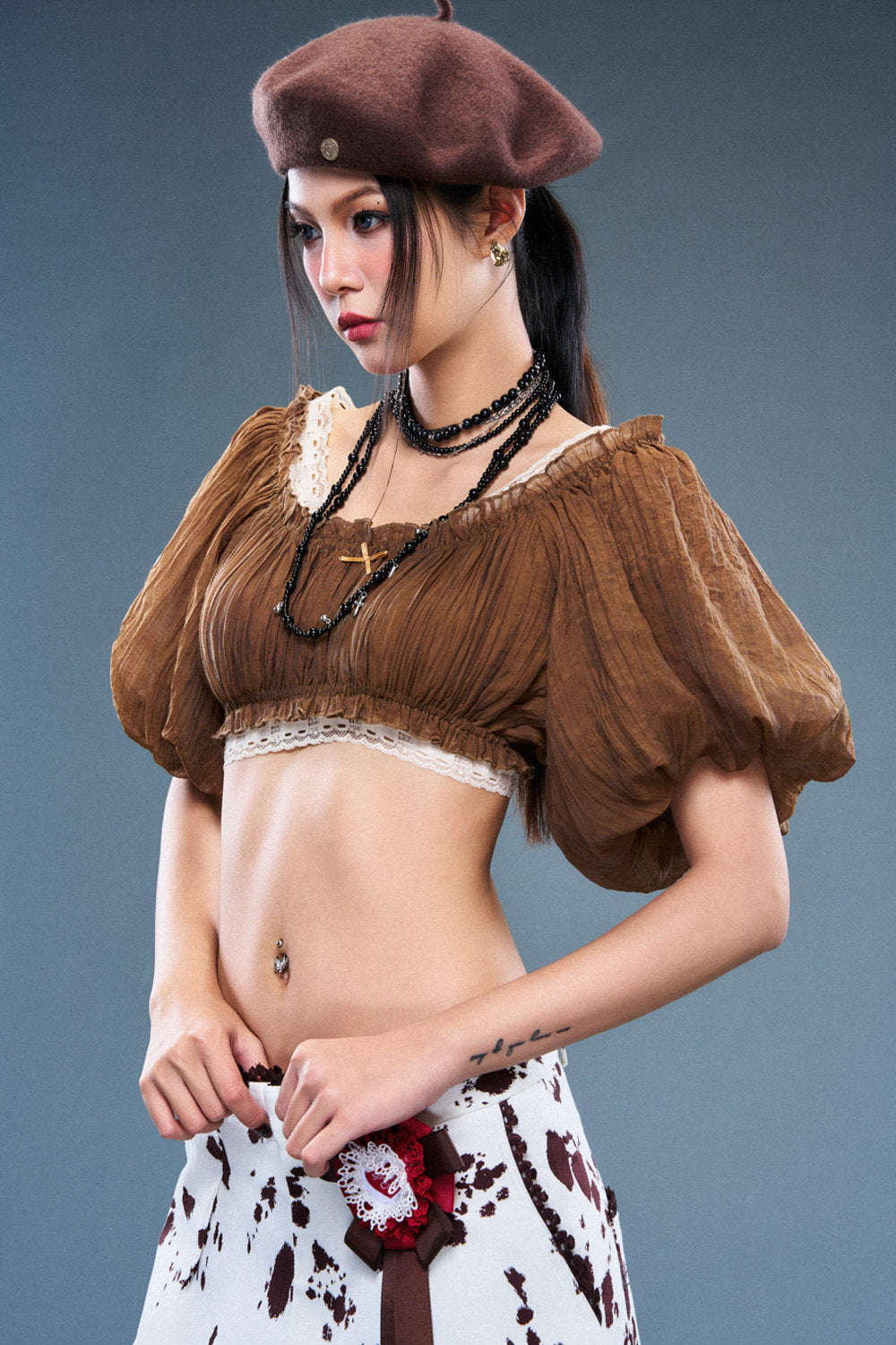 Wetsy Boat Neck Gathering Top - MEAN BLVD