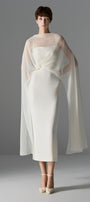 Whisper Cape Sleeve Midi Dress - MEAN BLVD