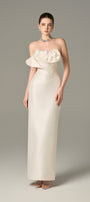 Seraphine Taffeta Bandeau Floral Embellished Maxi Dress