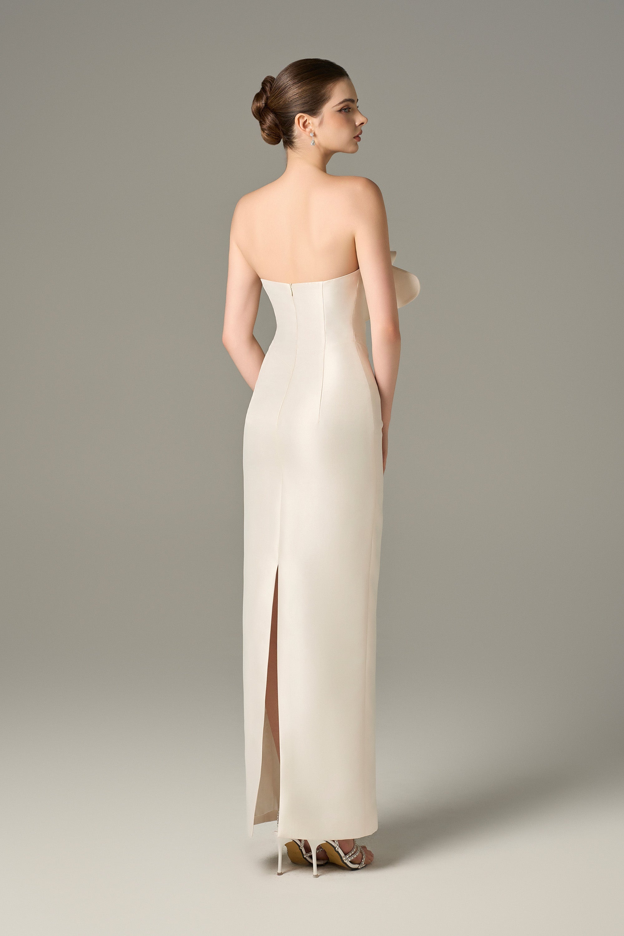 Seraphine Taffeta Bandeau Floral Embellished Maxi Dress 2