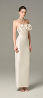 Seraphine Taffeta Bandeau Floral Embellished Maxi Dress 3