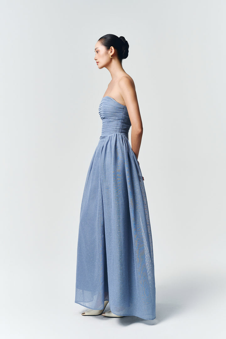 Willow Straight Across Draped Maxi Dress - MEAN BLVD