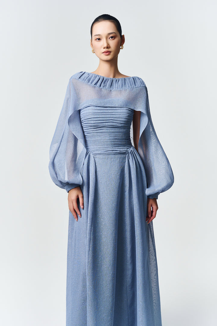 Willow Straight Across Draped Maxi Dress - MEAN BLVD