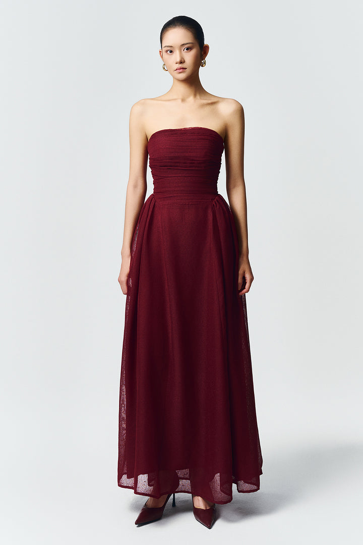 Willow Straight Across Draped Maxi Dress - MEAN BLVD