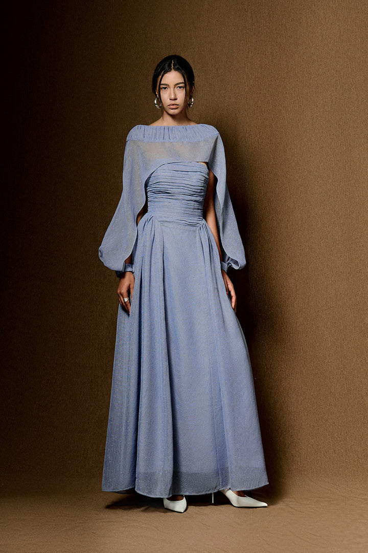 Willow Straight Across Draped Maxi Dress - MEAN BLVD