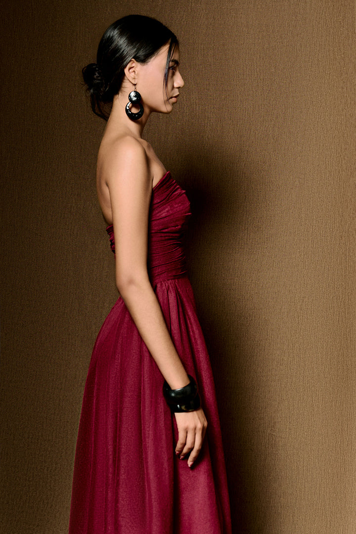 Willow Straight Across Draped Maxi Dress - MEAN BLVD