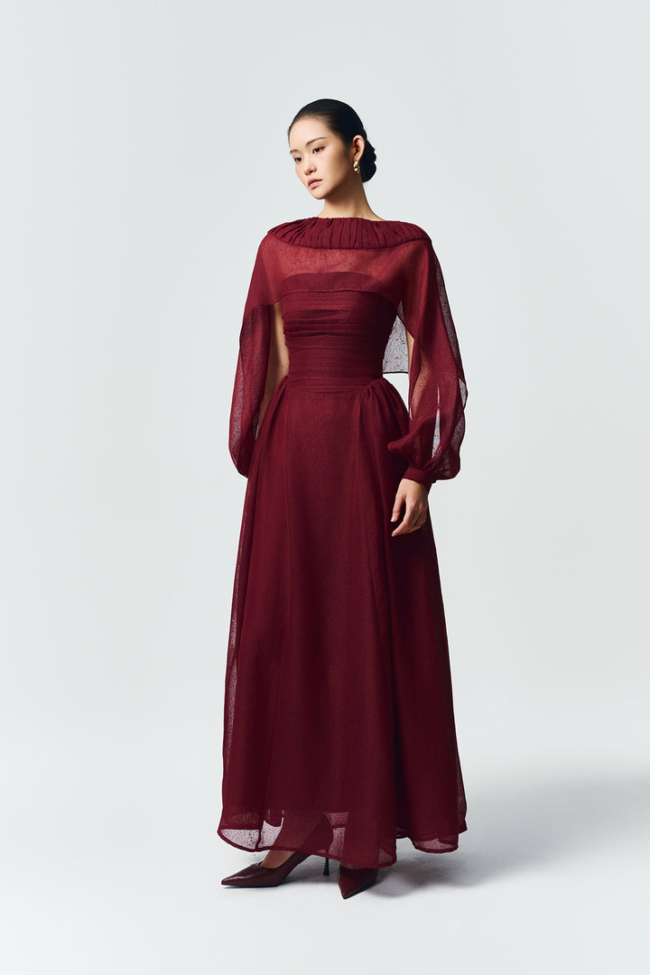 Willow Straight Across Draped Maxi Dress - MEAN BLVD