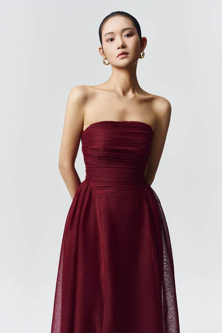 Willow Straight Across Draped Maxi Dress - MEAN BLVD