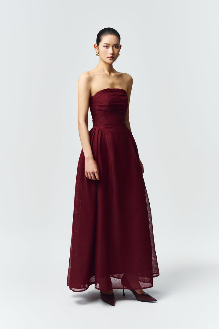 Willow Straight Across Draped Maxi Dress - MEAN BLVD