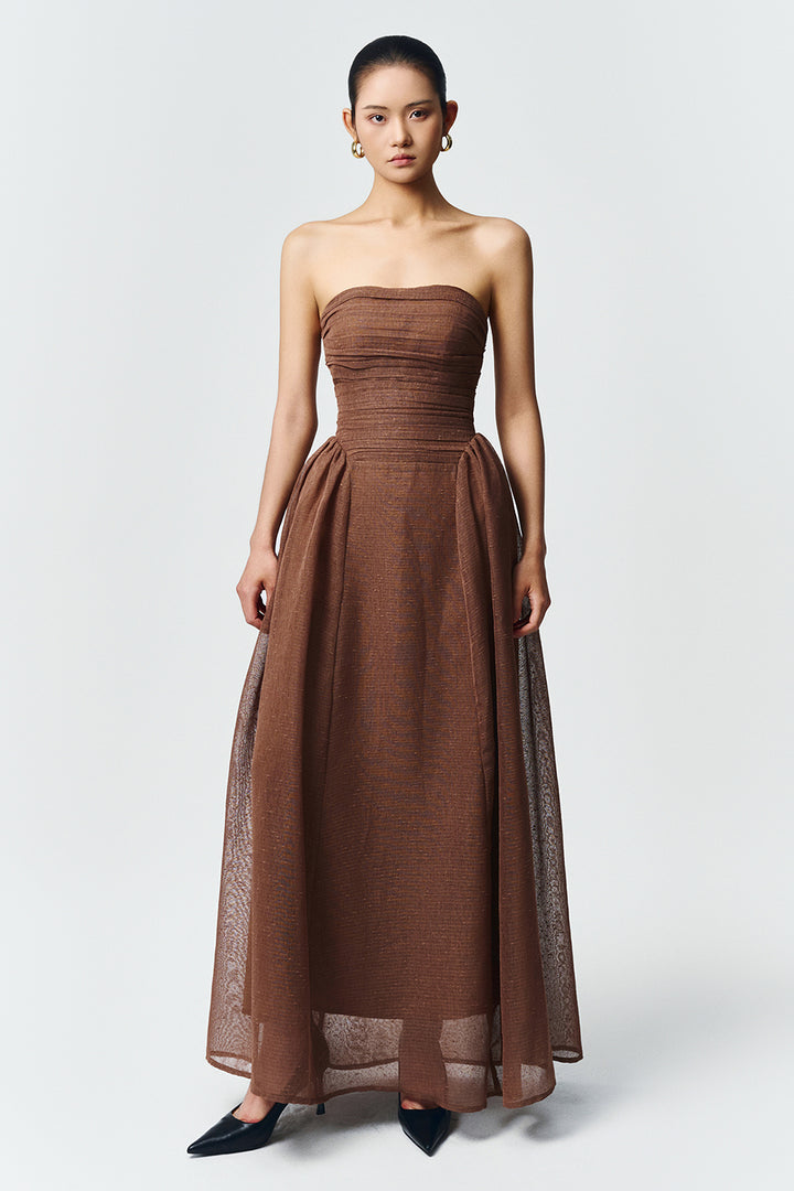 Willow Straight Across Draped Maxi Dress - MEAN BLVD