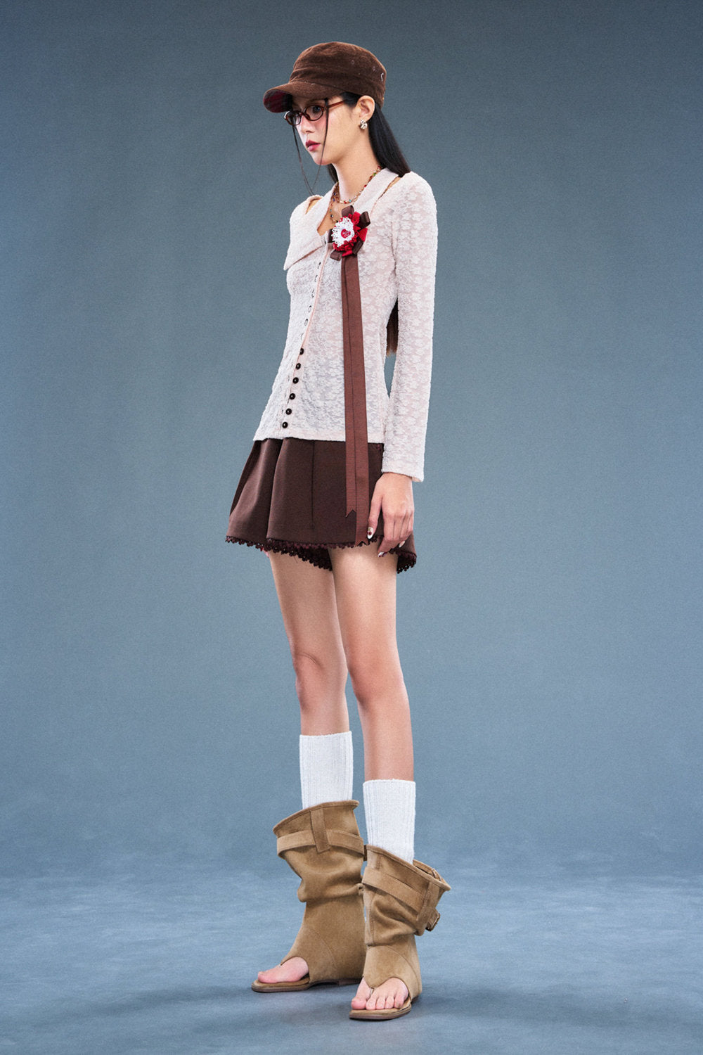 Witness Collared Lace Top - MEAN BLVD