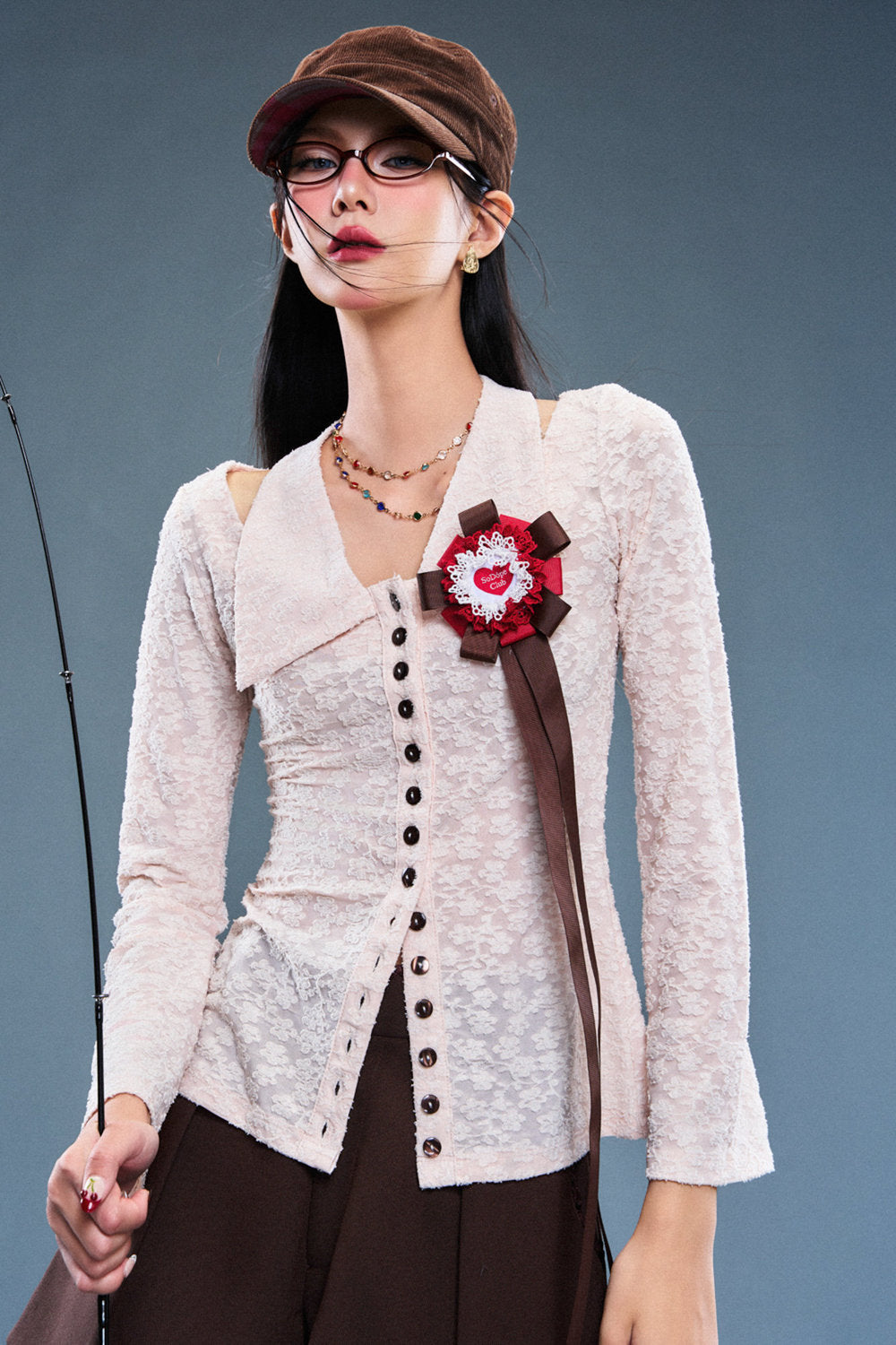 Witness Collared Lace Top - MEAN BLVD