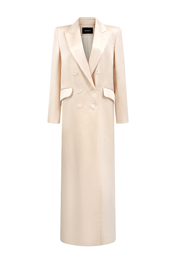 Yara Notched Taffeta Trench Coat - MEAN BLVD