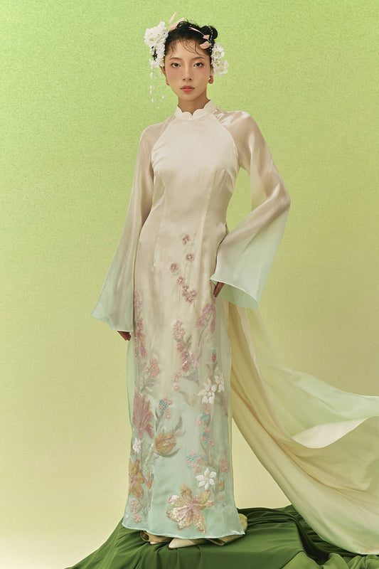 Yen Lam Mandarin Embroidery Ao Dai Set - MEAN BLVD