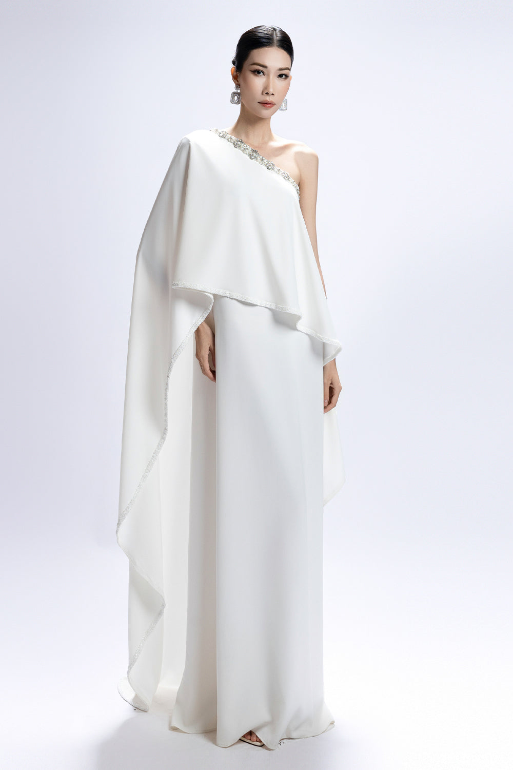 Ysabel One Shoulder Bead Maxi Dress - MEAN BLVD