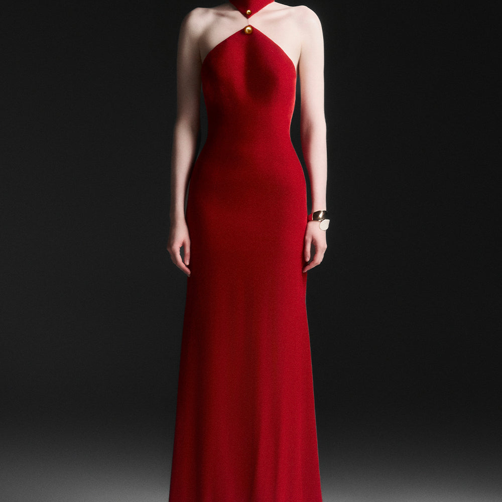 Zafielle Halter Maxi Dress - MEAN BLVD