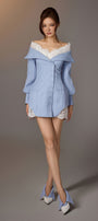 Zélia Cuff Sleeve Mini Dress - MEAN BLVD
