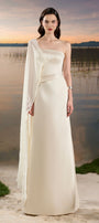 Zina Asymmetric Sleeve Maxi Dress - MEAN BLVD