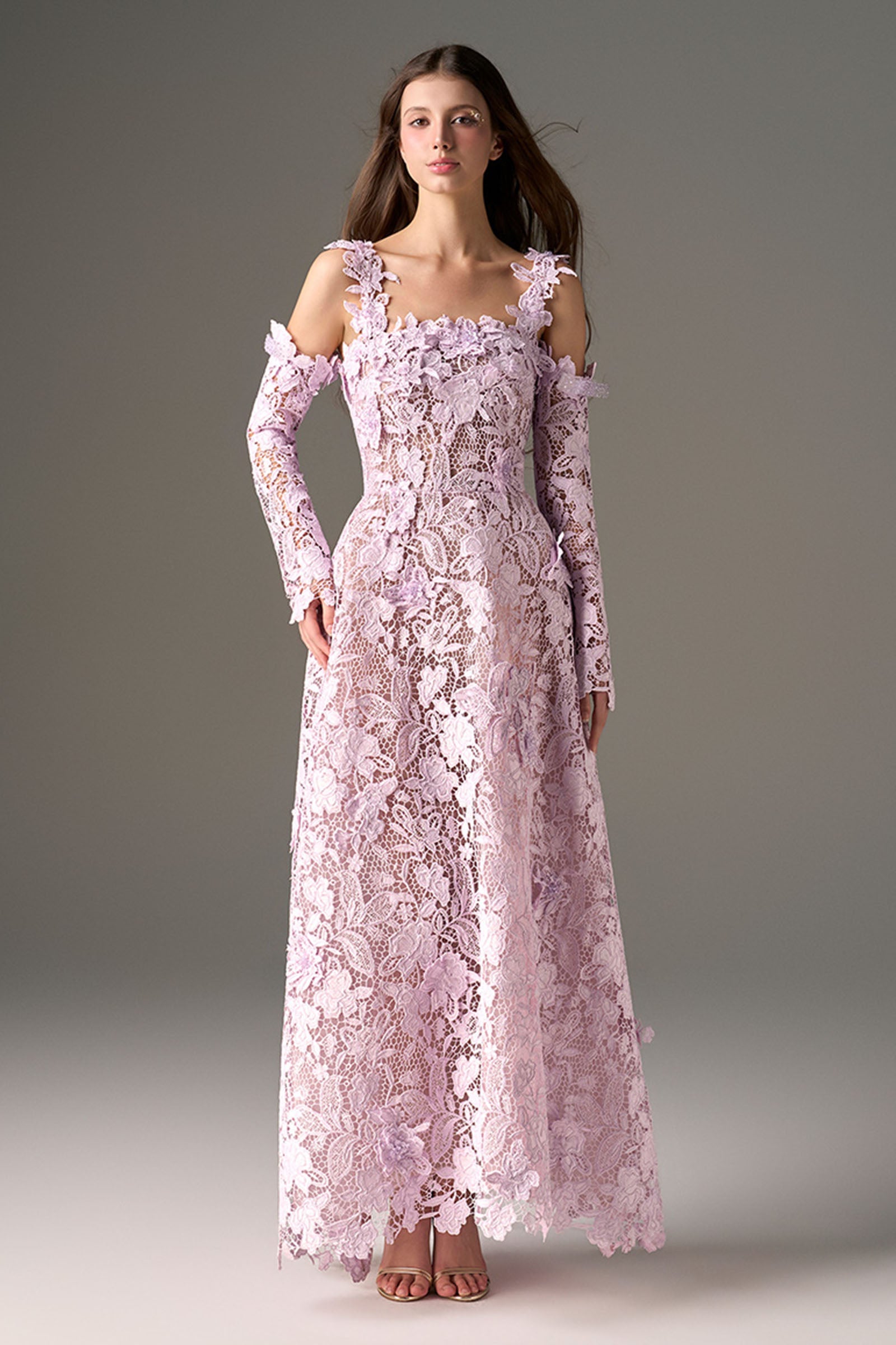 Zina Cold Shoulder Sleeve Maxi Dress - MEAN BLVD
