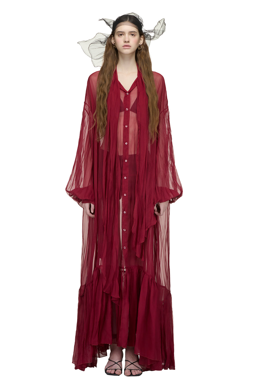 Zirel Ruffle Trench Coat - MEAN BLVD