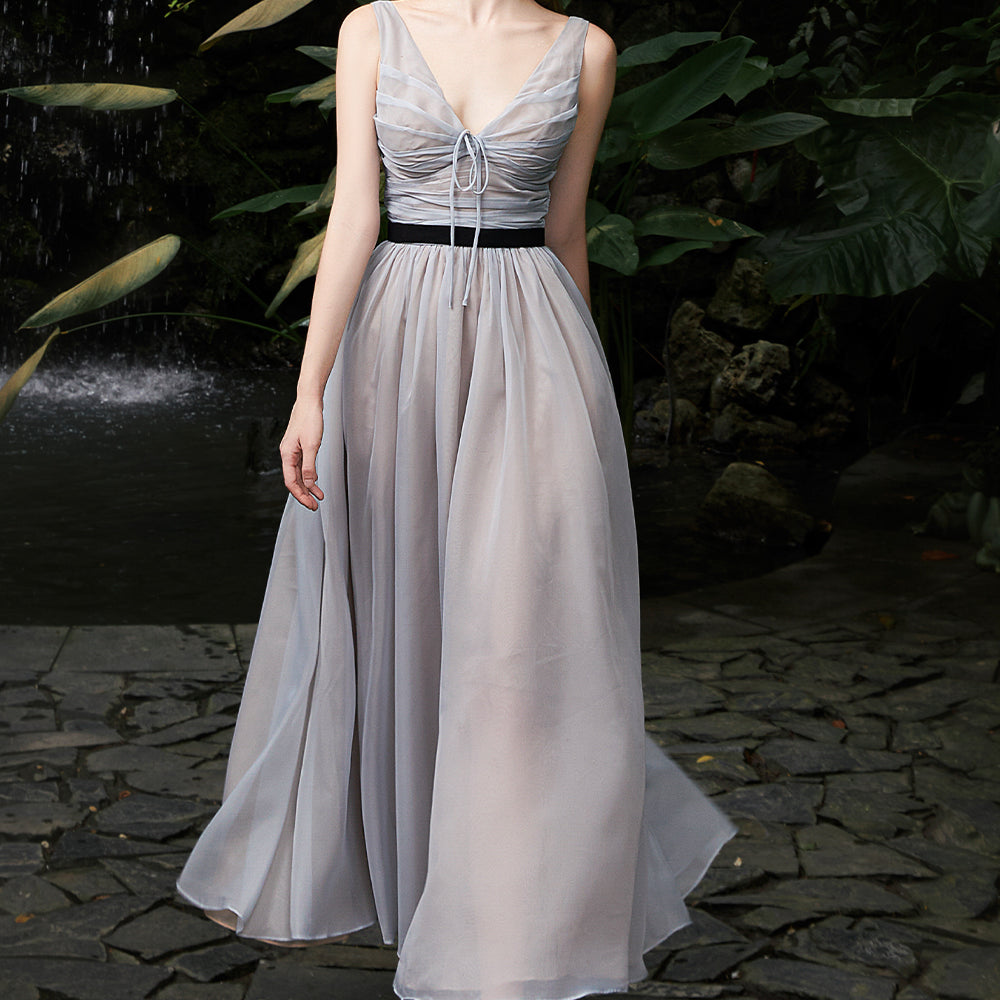 Zivana Ruched Maxi Dress - MEAN BLVD