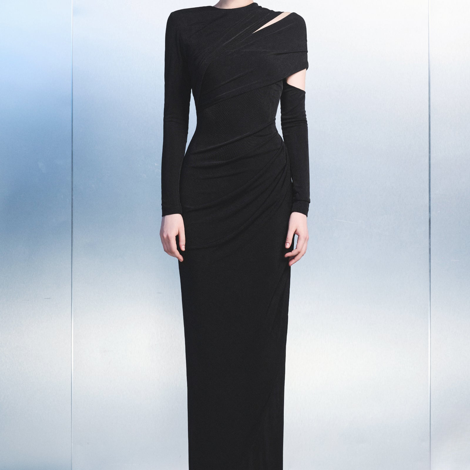 Zumia Asymmetric Neck Maxi Dress - MEAN BLVD