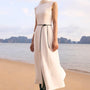 Abigail A-line Sleeveless Crepe Midi Dress - MEAN BLVD