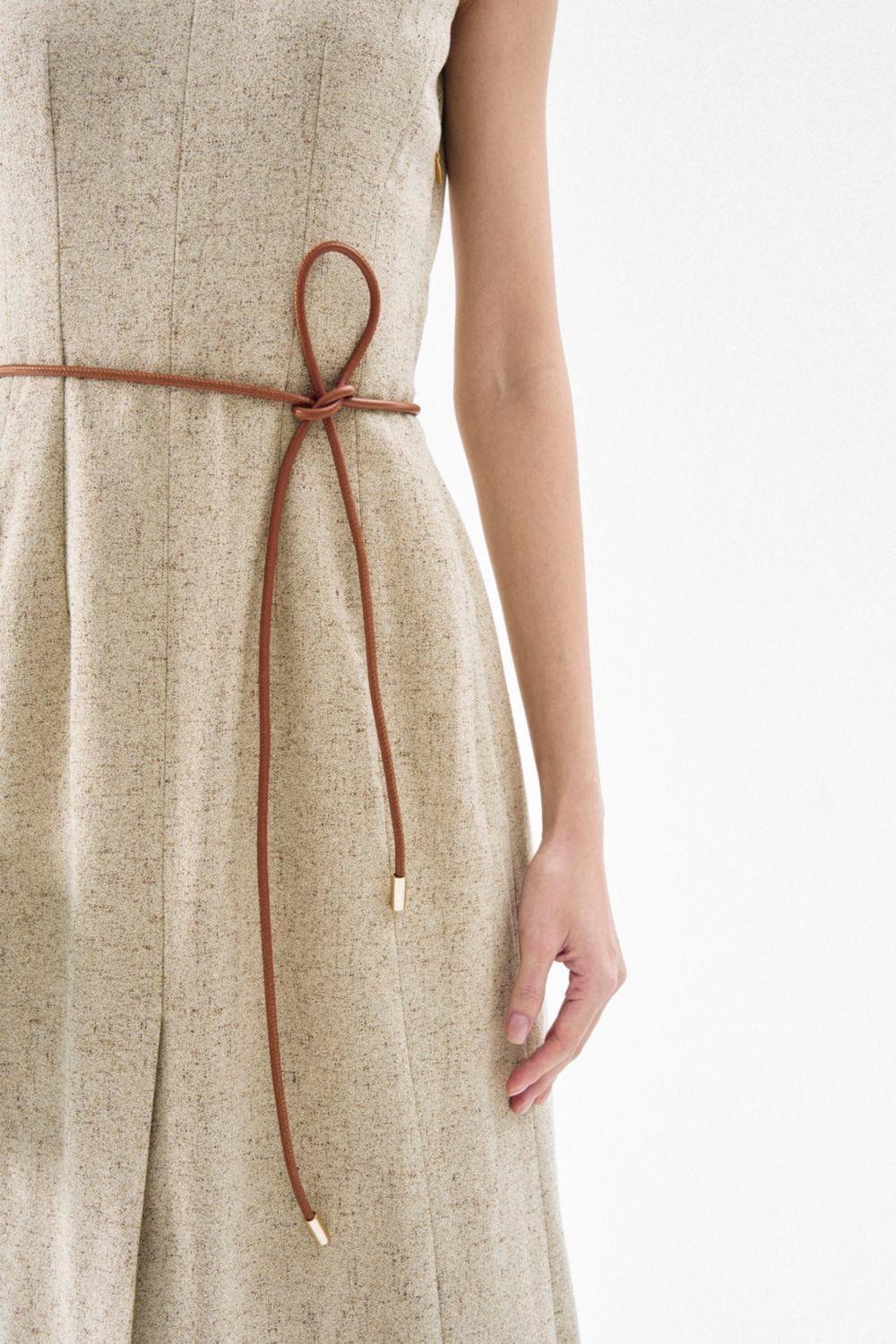 Abigail A-line Sleeveless Crepe Midi Dress - MEAN BLVD