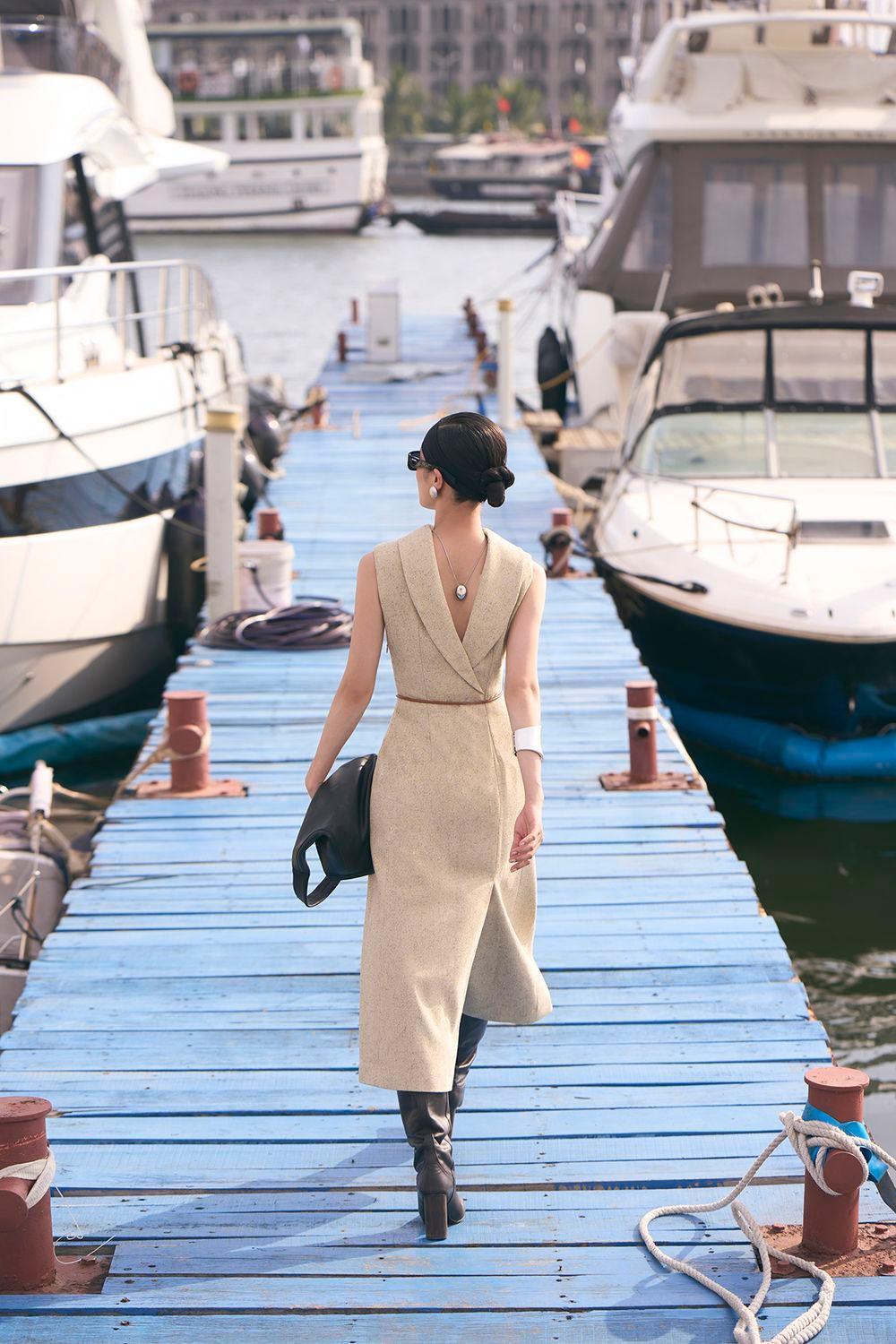 Abigail A-line Sleeveless Crepe Midi Dress - MEAN BLVD