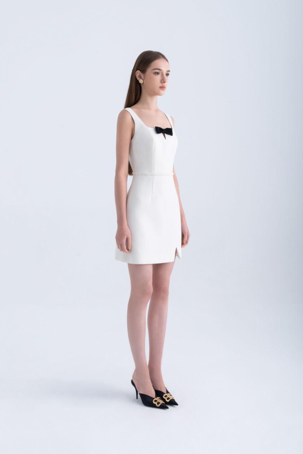 Abigail Sheath Sleeveless Tweed Mini Dress - MEAN BLVD