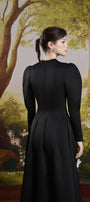 Adela A-line Leg Of Mutton Sleeved Taffeta Midi Dress - MEAN BLVD