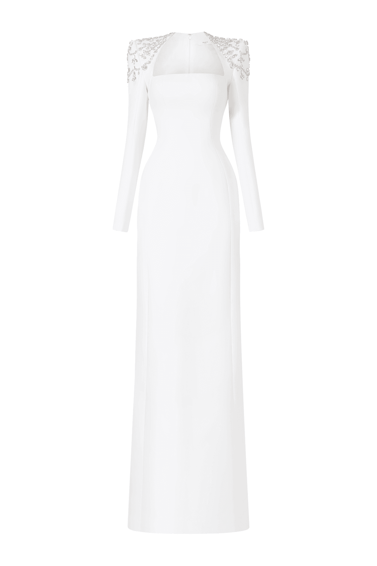 Adeline Bodycon Long Sleeved Crepe Floor Length Dress - MEAN BLVD