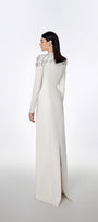 Adeline Bodycon Long Sleeved Crepe Floor Length Dress - MEAN BLVD