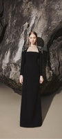 Adeline Bodycon Long Sleeved Crepe Floor Length Dress - MEAN BLVD