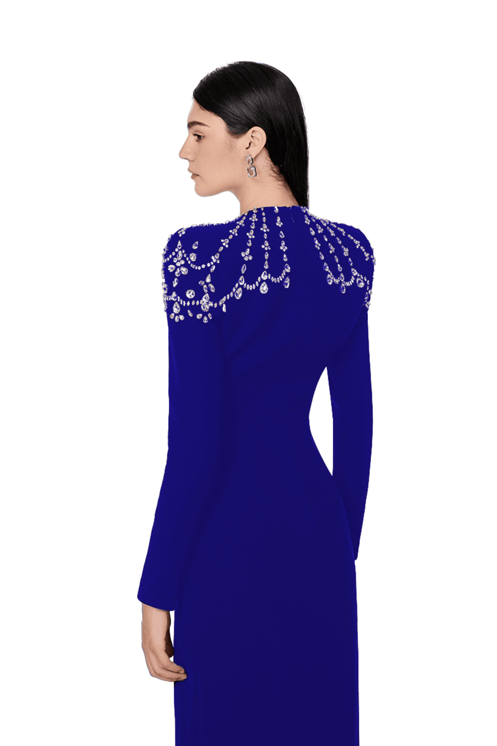 Adeline Bodycon Long Sleeved Crepe Floor Length Dress - MEAN BLVD