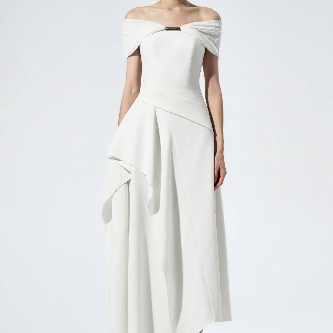 Aeria Off-Shoulder Maxi Dress - MEAN BLVD