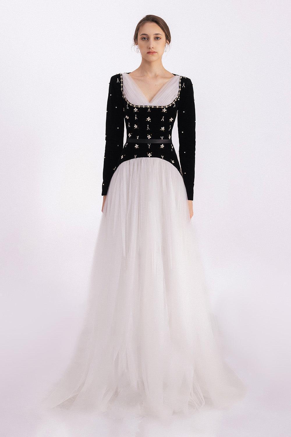 Aguilar Ball Gown Gathered Organza Floor Length Dress - MEAN BLVD