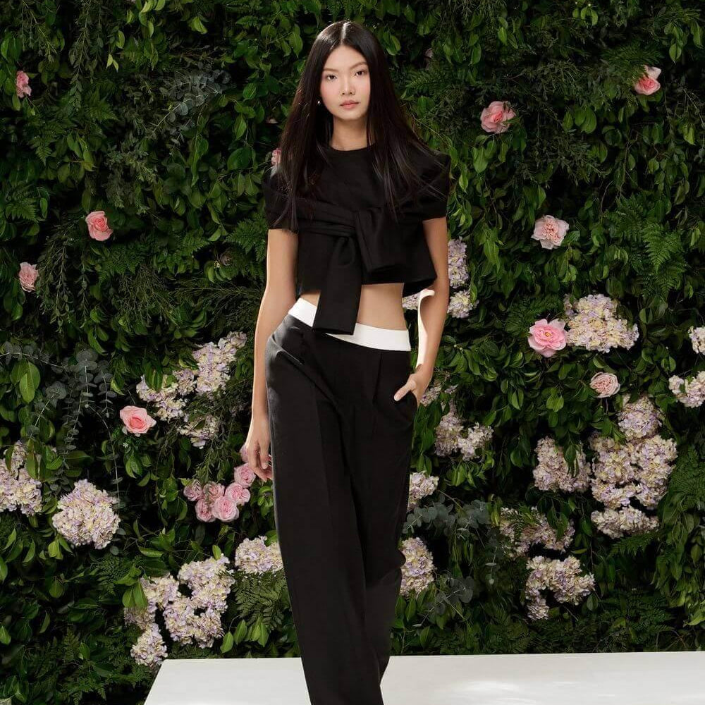 Alana Cropped Round Neck Cotton Top - MEAN BLVD