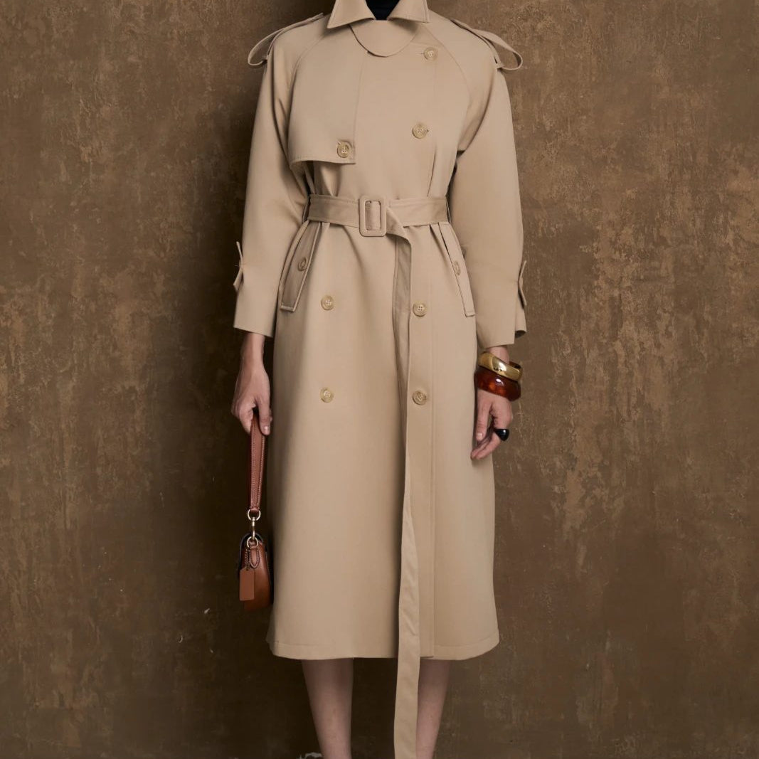 Alba Collared Trench Coat - MEAN BLVD