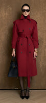 Alba Collared Trench Coat - MEAN BLVD