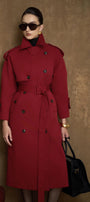 Alba Collared Trench Coat - MEAN BLVD