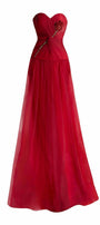 Alena A-line Sweetheart Neck Mesh Floor Length Dress - MEAN BLVD