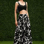 Alessia Drop Waist Box Pleated Poly Silk Midi Skirt - MEAN BLVD