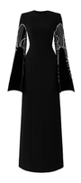 Alexa Sheath Split Sleeved Crepe Midi Dress - MEAN BLVD