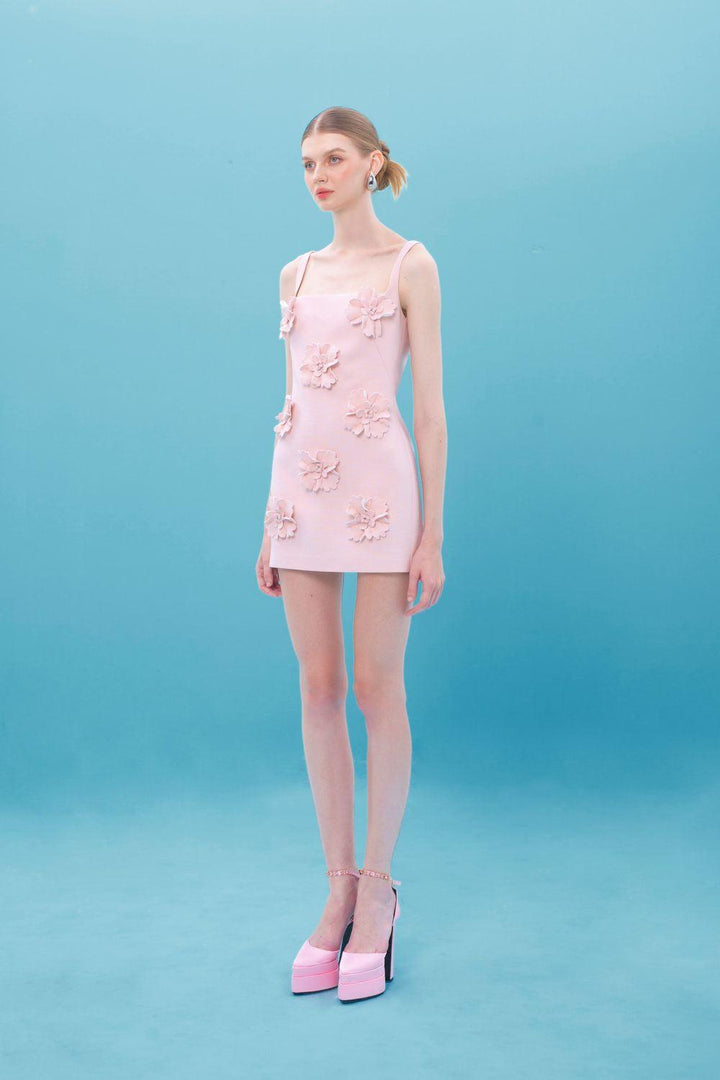 Alexis A-line Camisole Burlap Mini Dress - MEAN BLVD
